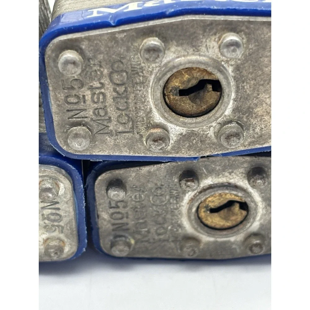 4 No 5 Master Locks Padlock Steel Body No Keys